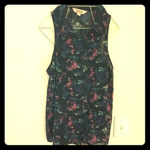 Junior Sheer Floral High Low Top